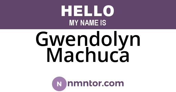 Gwendolyn Machuca