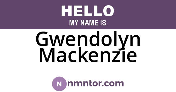 Gwendolyn Mackenzie