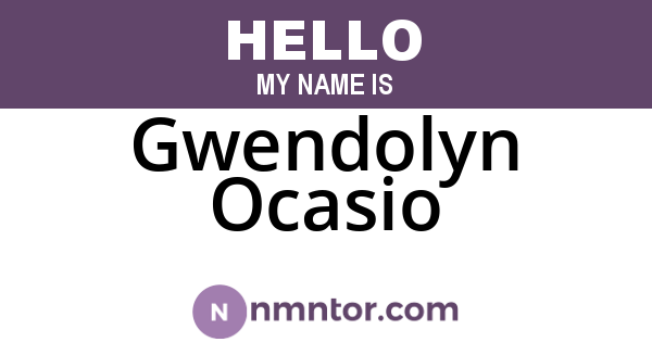 Gwendolyn Ocasio