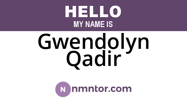 Gwendolyn Qadir