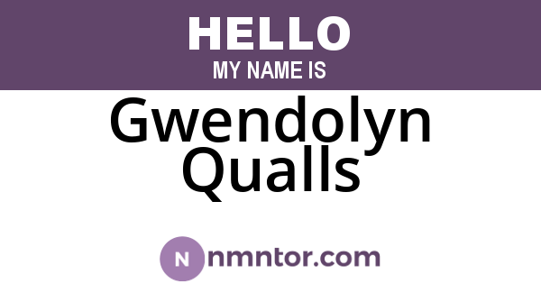 Gwendolyn Qualls