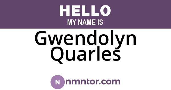 Gwendolyn Quarles
