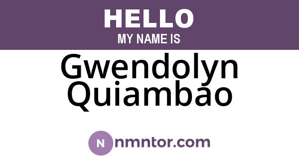 Gwendolyn Quiambao
