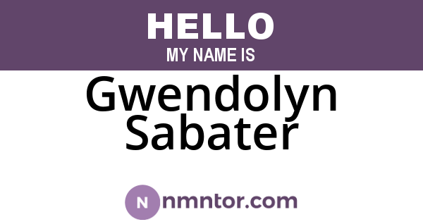 Gwendolyn Sabater