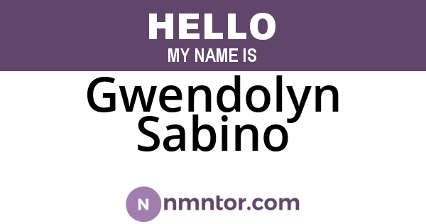 Gwendolyn Sabino