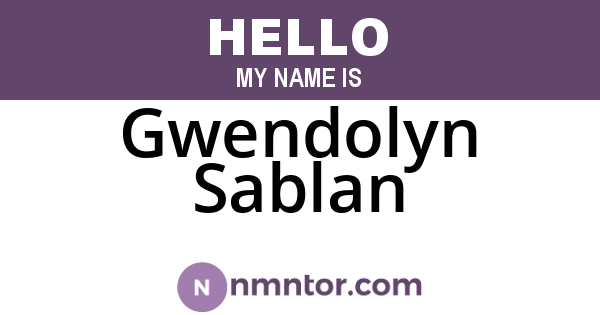 Gwendolyn Sablan