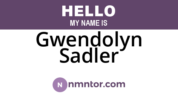 Gwendolyn Sadler