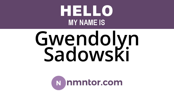 Gwendolyn Sadowski
