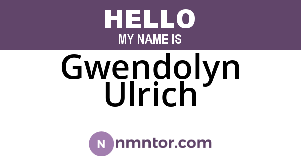 Gwendolyn Ulrich