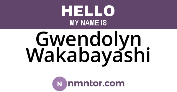 Gwendolyn Wakabayashi