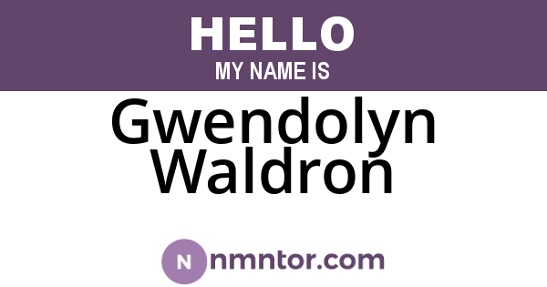 Gwendolyn Waldron