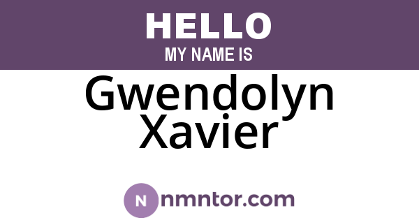 Gwendolyn Xavier