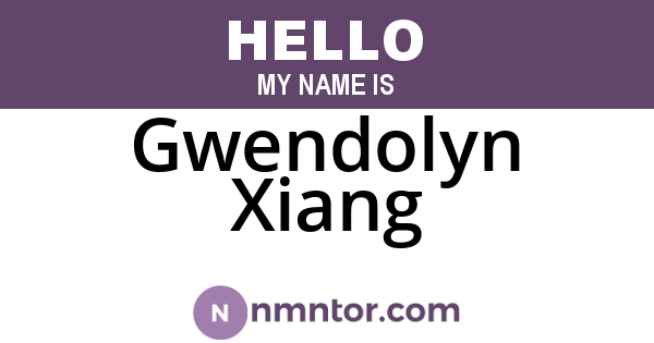 Gwendolyn Xiang