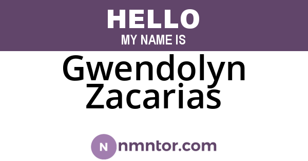 Gwendolyn Zacarias