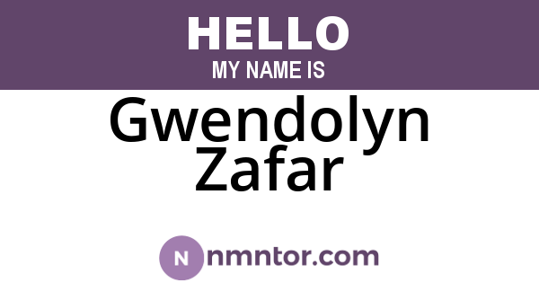 Gwendolyn Zafar