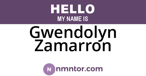 Gwendolyn Zamarron