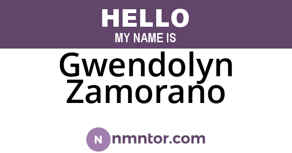 Gwendolyn Zamorano