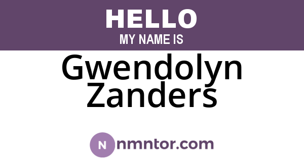 Gwendolyn Zanders