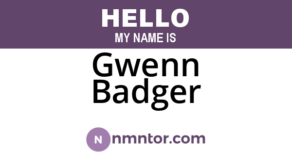Gwenn Badger