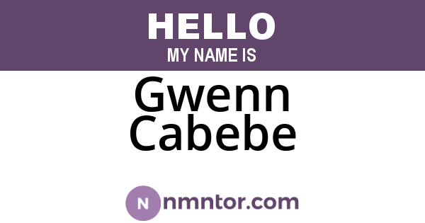 Gwenn Cabebe