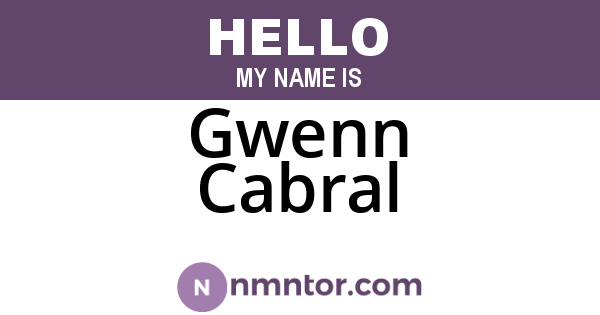 Gwenn Cabral