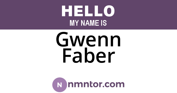 Gwenn Faber