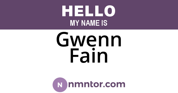 Gwenn Fain