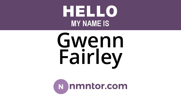 Gwenn Fairley