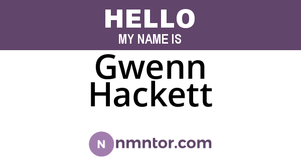 Gwenn Hackett