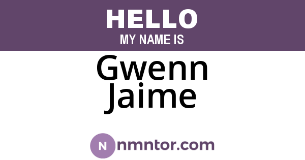 Gwenn Jaime