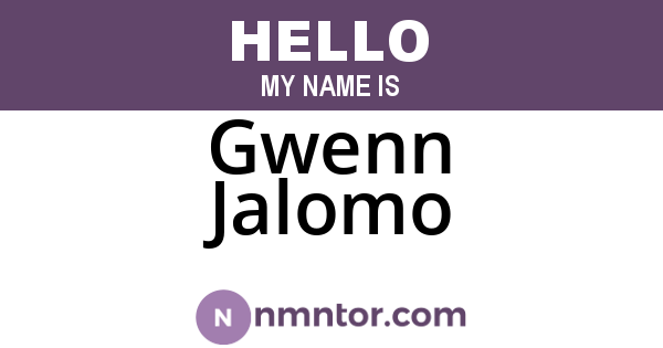 Gwenn Jalomo