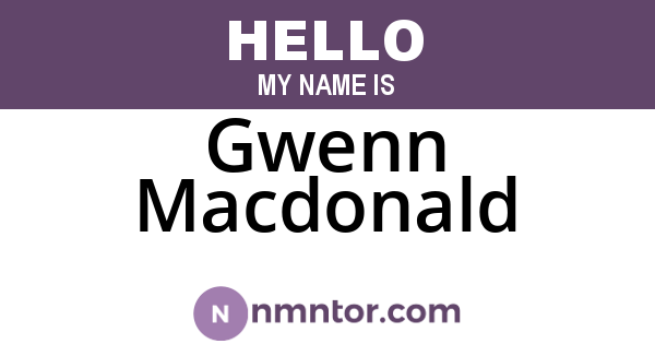 Gwenn Macdonald