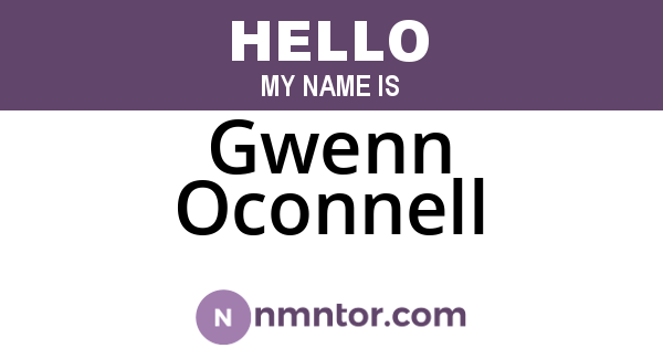 Gwenn Oconnell