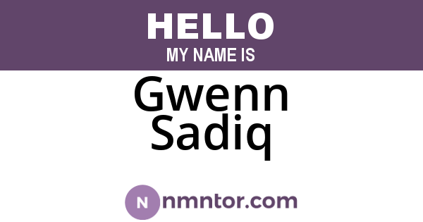 Gwenn Sadiq
