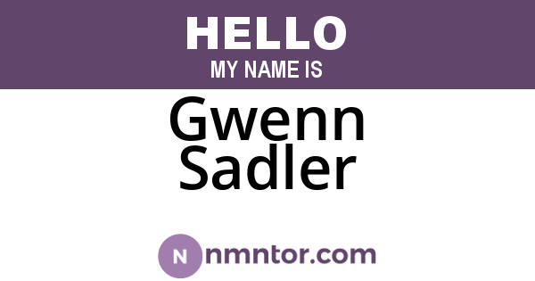 Gwenn Sadler