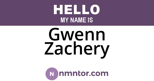 Gwenn Zachery