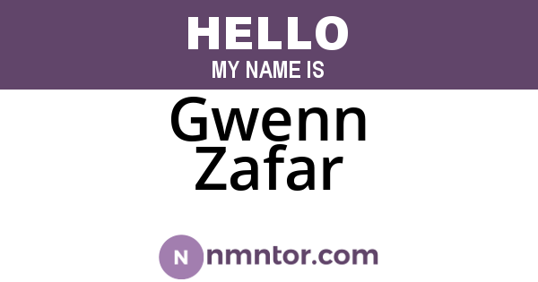 Gwenn Zafar