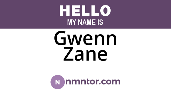 Gwenn Zane
