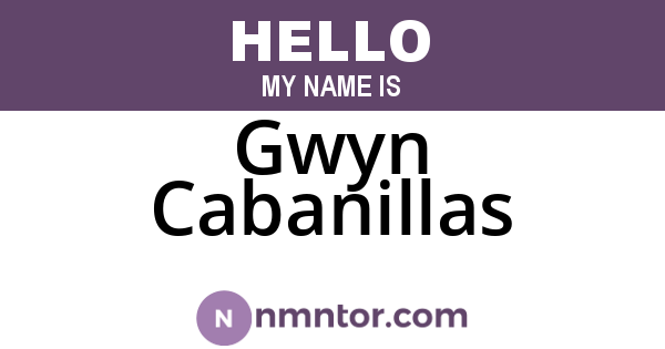 Gwyn Cabanillas