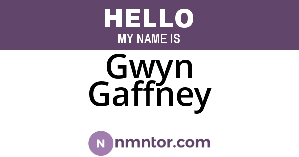 Gwyn Gaffney