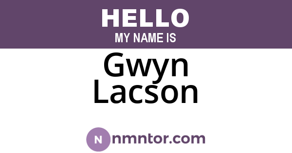 Gwyn Lacson