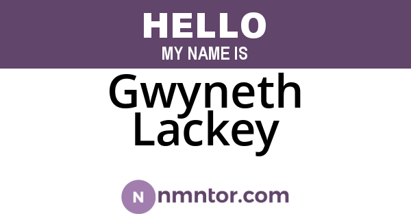 Gwyneth Lackey