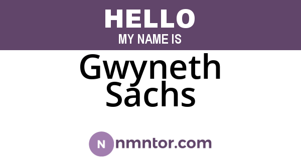 Gwyneth Sachs