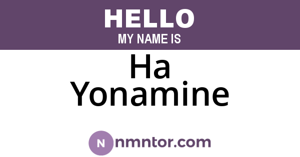 Ha Yonamine