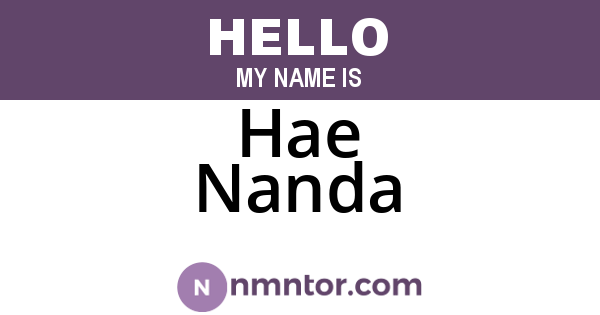 Hae Nanda
