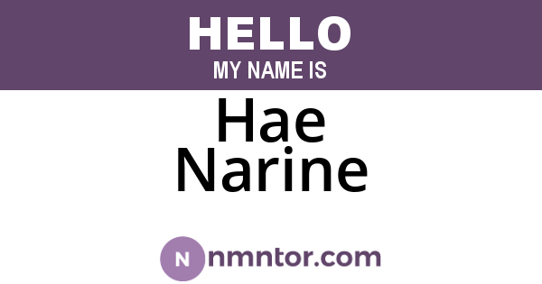 Hae Narine