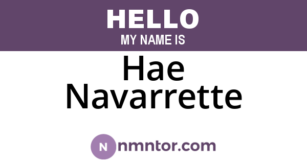 Hae Navarrette