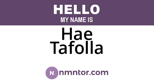 Hae Tafolla