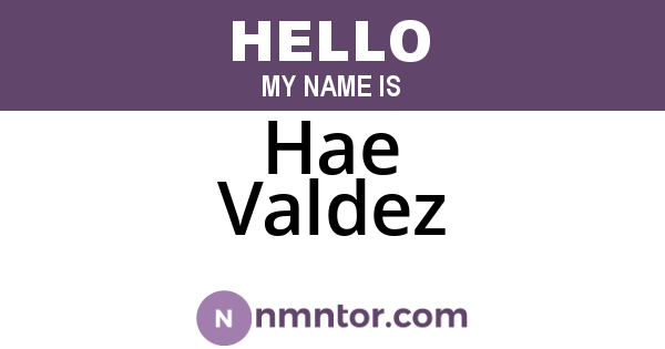 Hae Valdez