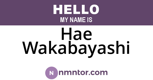 Hae Wakabayashi